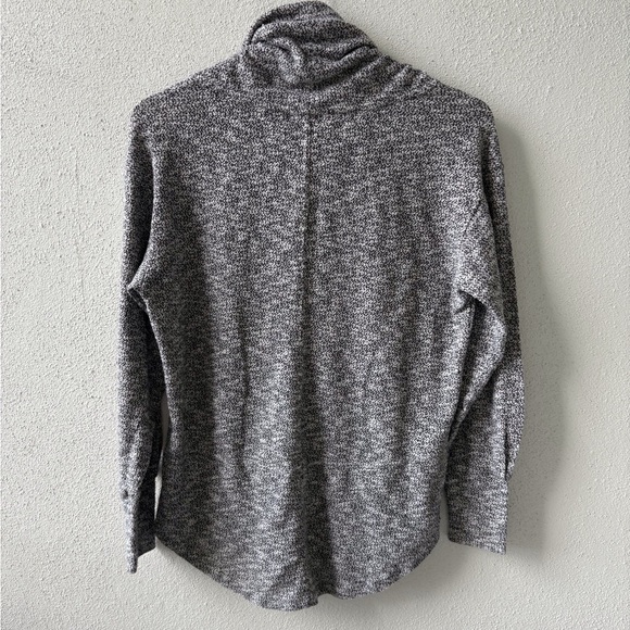 Prana Size S Charcoal Marled Popover Loose High Neck Kangaroo pockets - Picture 2 of 9